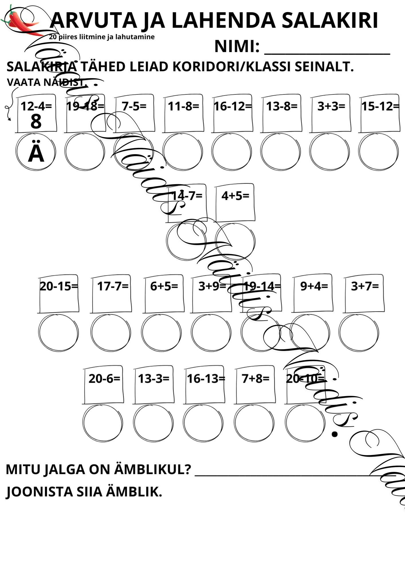 Liikumisega arvutamine (3 raskusastet) - Pilt 3