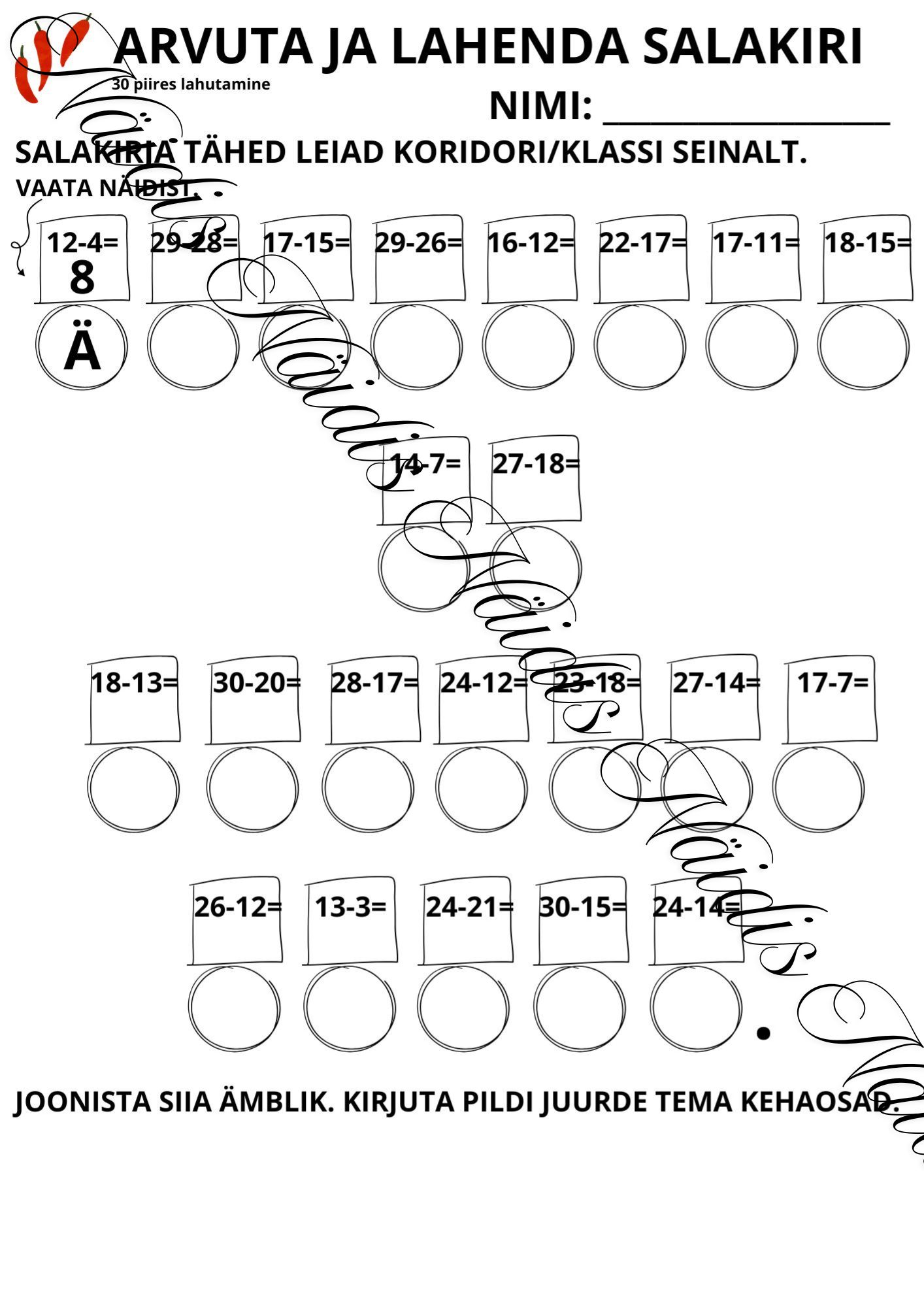 Liikumisega arvutamine (3 raskusastet) - Pilt 2