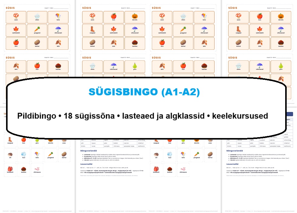 Sügisbingo (A1-A2)