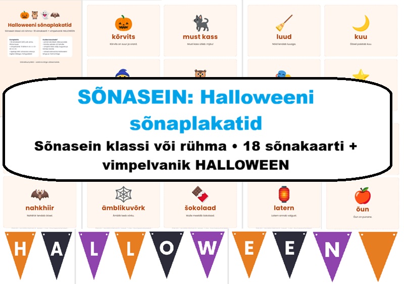 SÕNASEIN: Halloweeni sõnaplakatid (A1-A2)