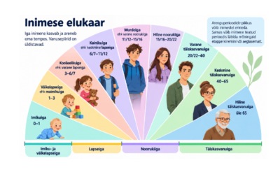 Elukaare perioodid – õppeplakatid ja arenguahelate ülesanded