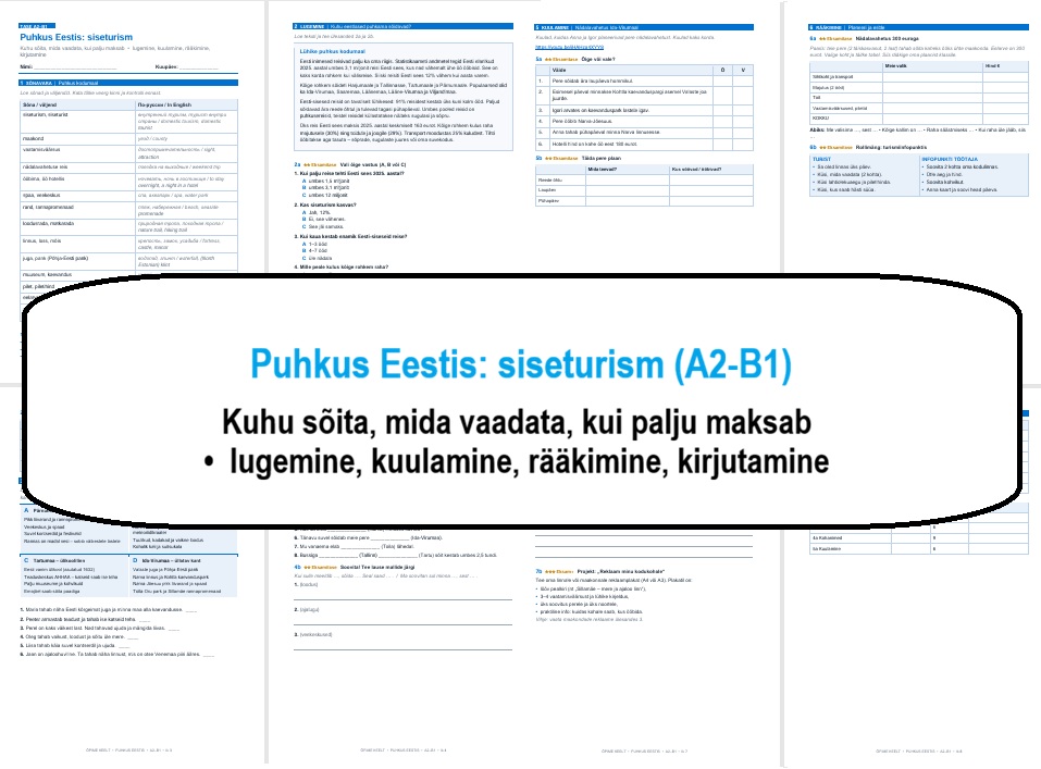 Puhkus Eestis: siseturism (A2-B1)