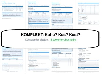 KOMPLEKT: Kuhu? Kus? Kust? - kohakäänded (A1-A2)