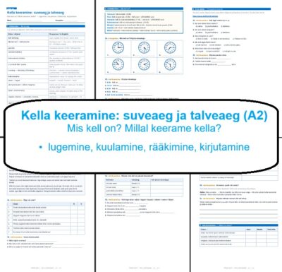 Kella keeramine: suveaeg ja talveaeg (A2)
