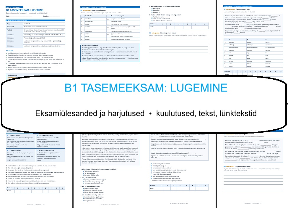 B1 TASEMEEKSAM: LUGEMINE