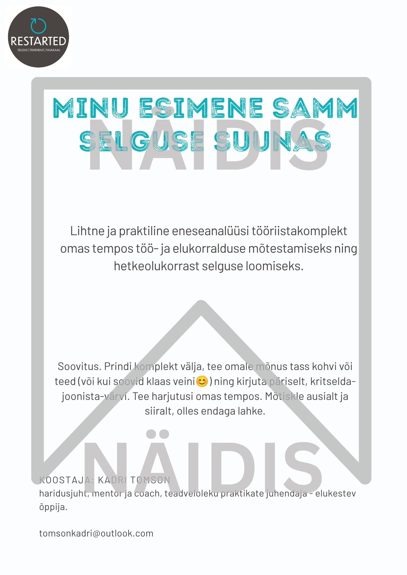 Esimene samm selguse suunas - eneserefleksiooni komplekt - Pilt 2