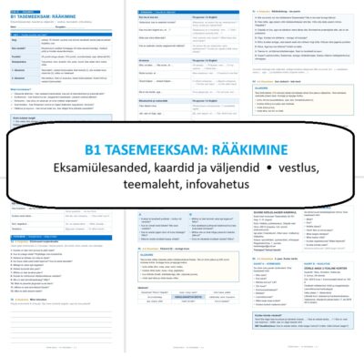 B1 TASEMEEKSAMI: RÄÄKIMINE