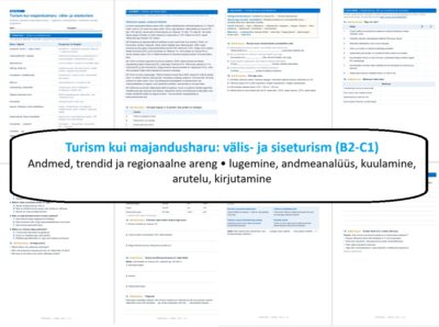 Turism kui majandusharu: välis- ja siseturism (B2-C1)