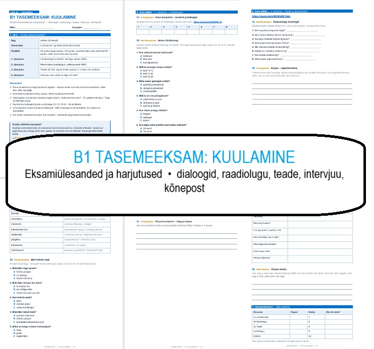 B1 TASEMEEKSAM: KUULAMINE