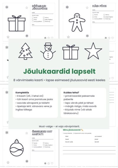 Jõulukaardid lapselt