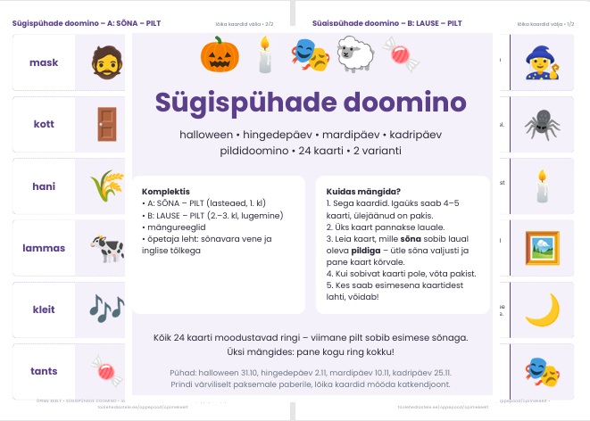 Sügispühade doomino