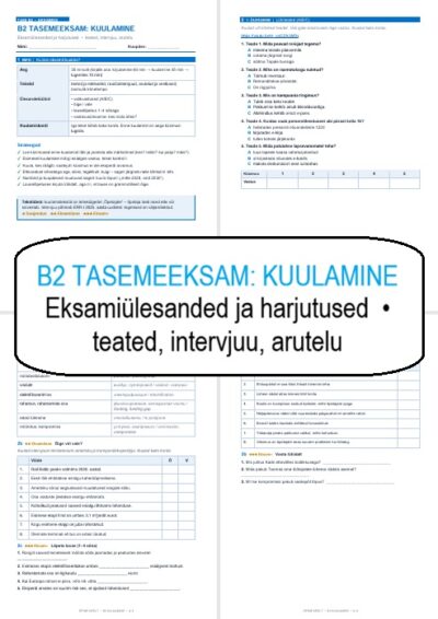 B2 TASEMEEKSAM: KUULAMINE