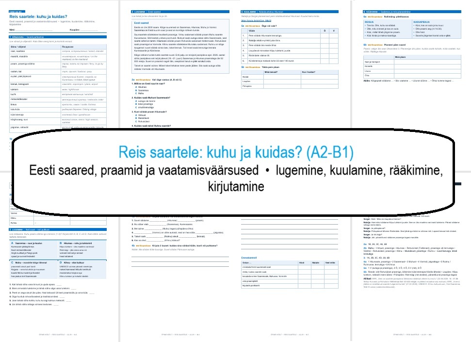 Reis saartele: kuhu ja kuidas? (A2-B1)