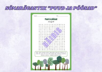 Sõnarägastik "Puud ja põõsad"