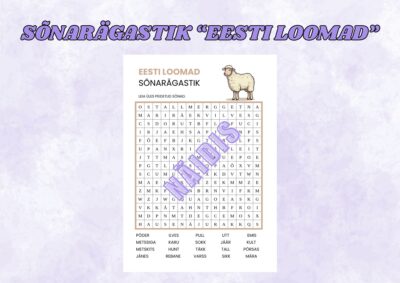 Sõnarägastik "Eesti loomad"