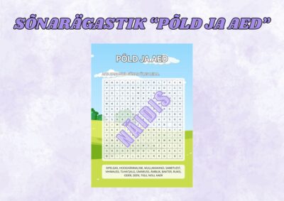 Sõnarägastik "Põld ja aed"