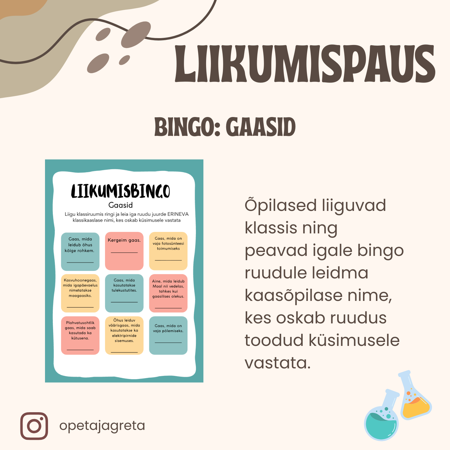 LIIKUMISBINGO: gaasid
