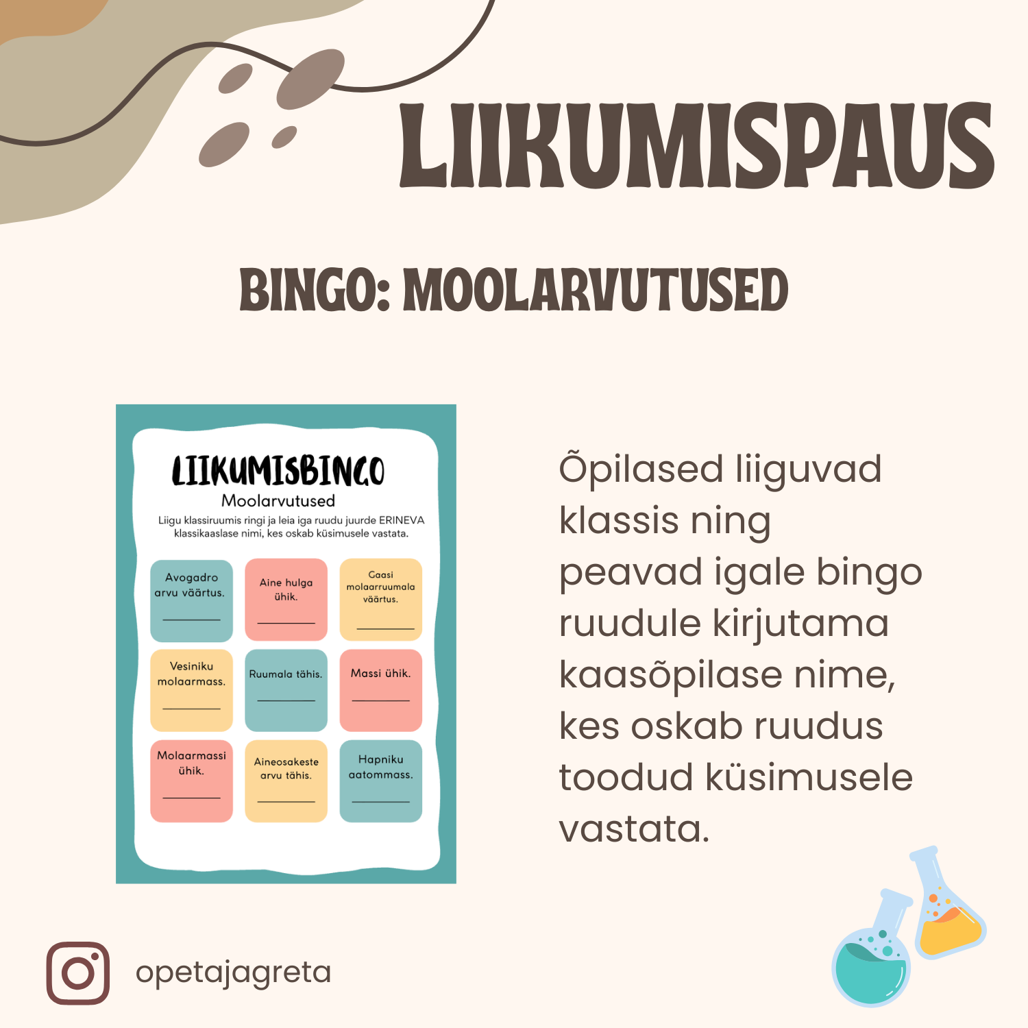 LIIKUMISBINGO: moolarvutused